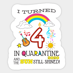 Quarantine 4th Birthday 2020 Sticker